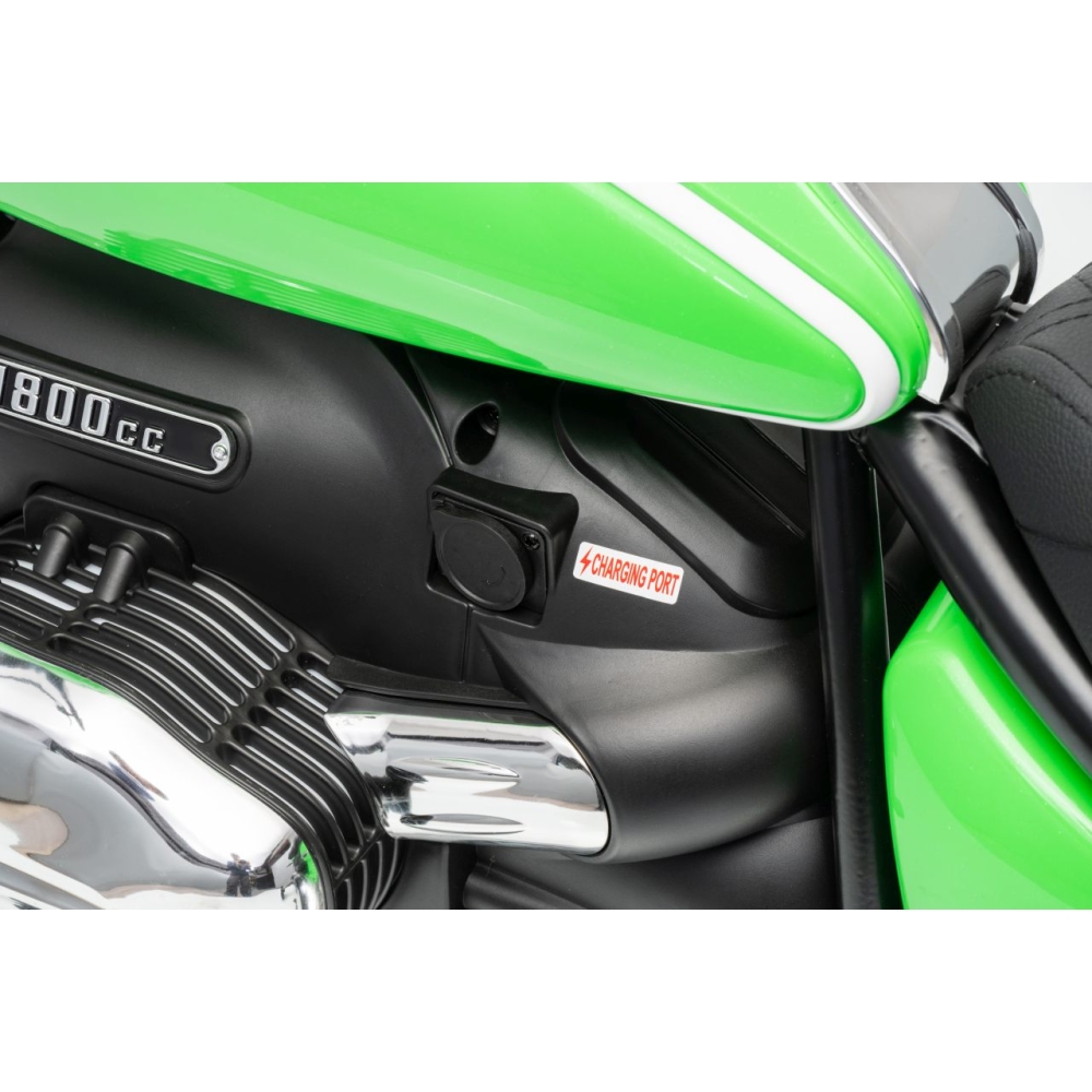 Elektrinis motociklas BMW R18, Green-Elektromobiliai vaikams, Motociklai-e-vaikas