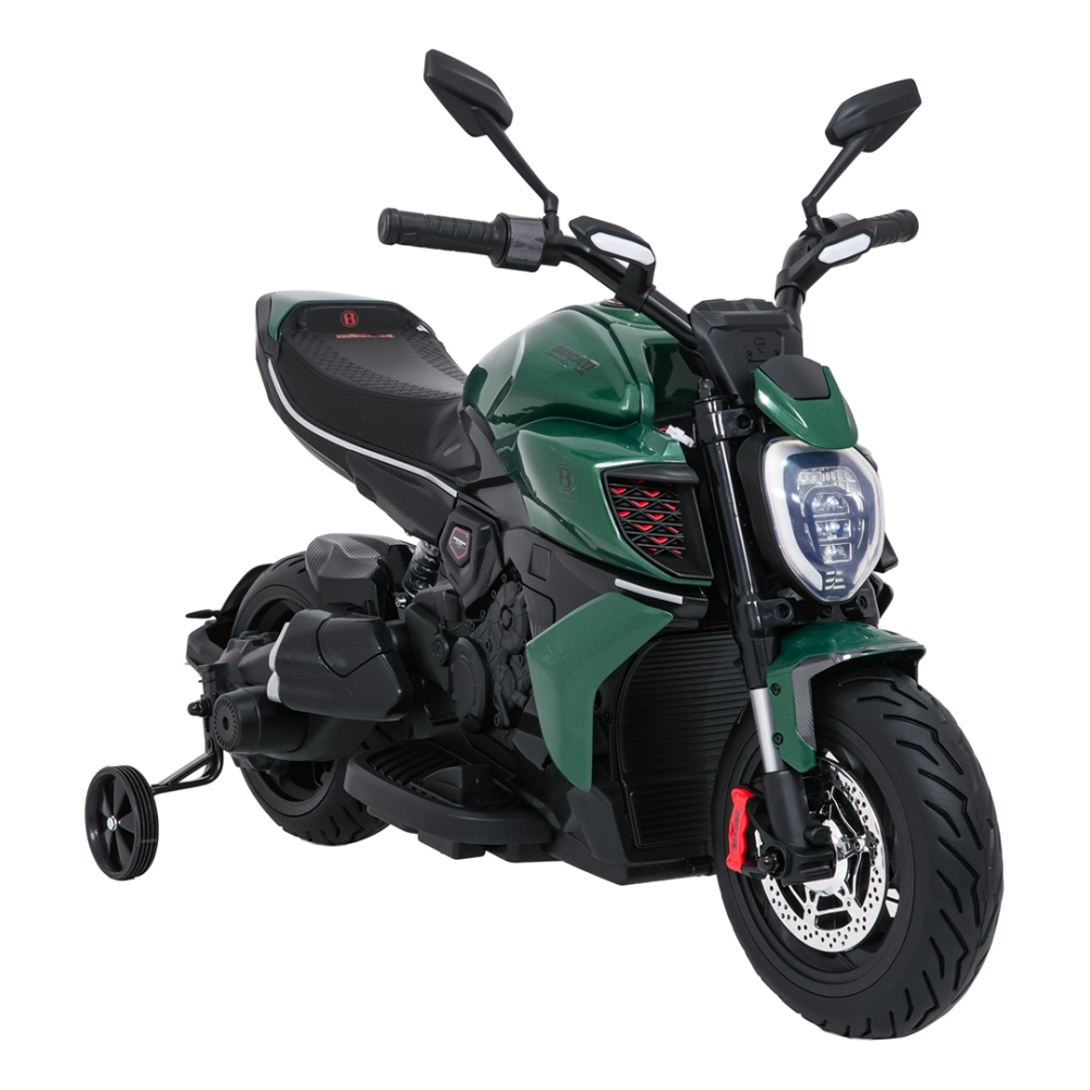 Elektrinis motociklas Ducati Diavel x Bentley, Green-Elektromobiliai vaikams, Motociklai-e-vaikas