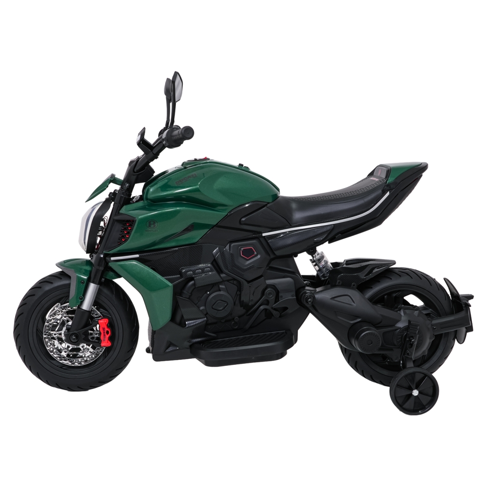 Elektrinis motociklas Ducati Diavel x Bentley, Green-Elektromobiliai vaikams, Motociklai-e-vaikas