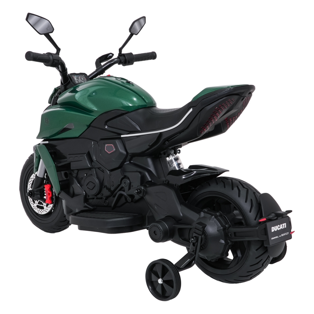 Elektrinis motociklas Ducati Diavel x Bentley, Green-Elektromobiliai vaikams, Motociklai-e-vaikas