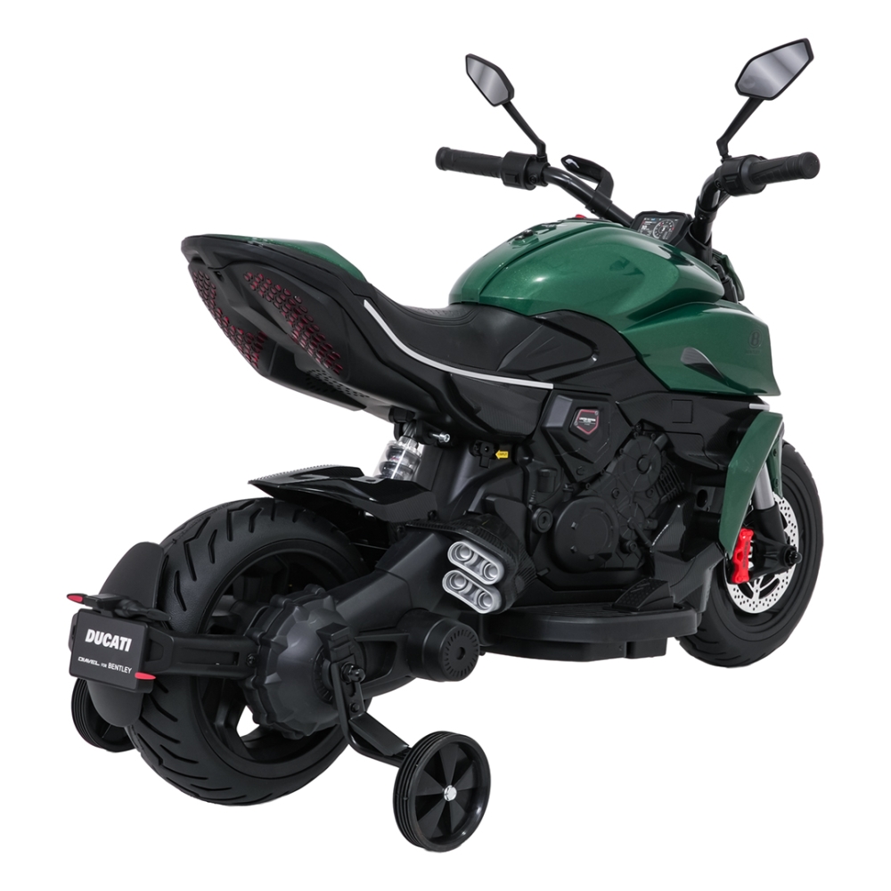 Elektrinis motociklas Ducati Diavel x Bentley, Green-Elektromobiliai vaikams, Motociklai-e-vaikas