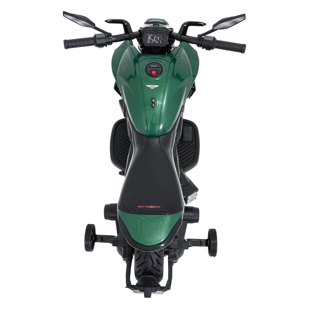 Elektrinis motociklas Ducati Diavel x Bentley, Green-Elektromobiliai vaikams, Motociklai-e-vaikas