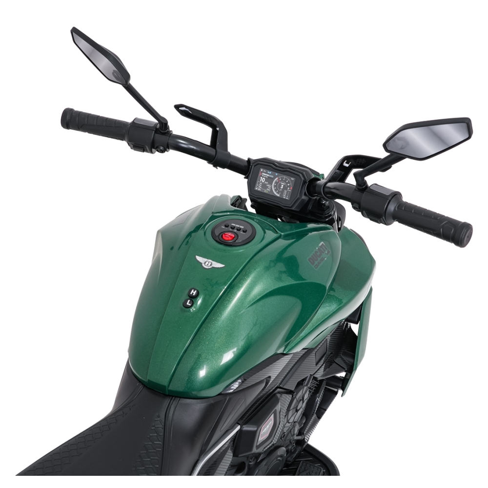 Elektrinis motociklas Ducati Diavel x Bentley, Green-Elektromobiliai vaikams, Motociklai-e-vaikas