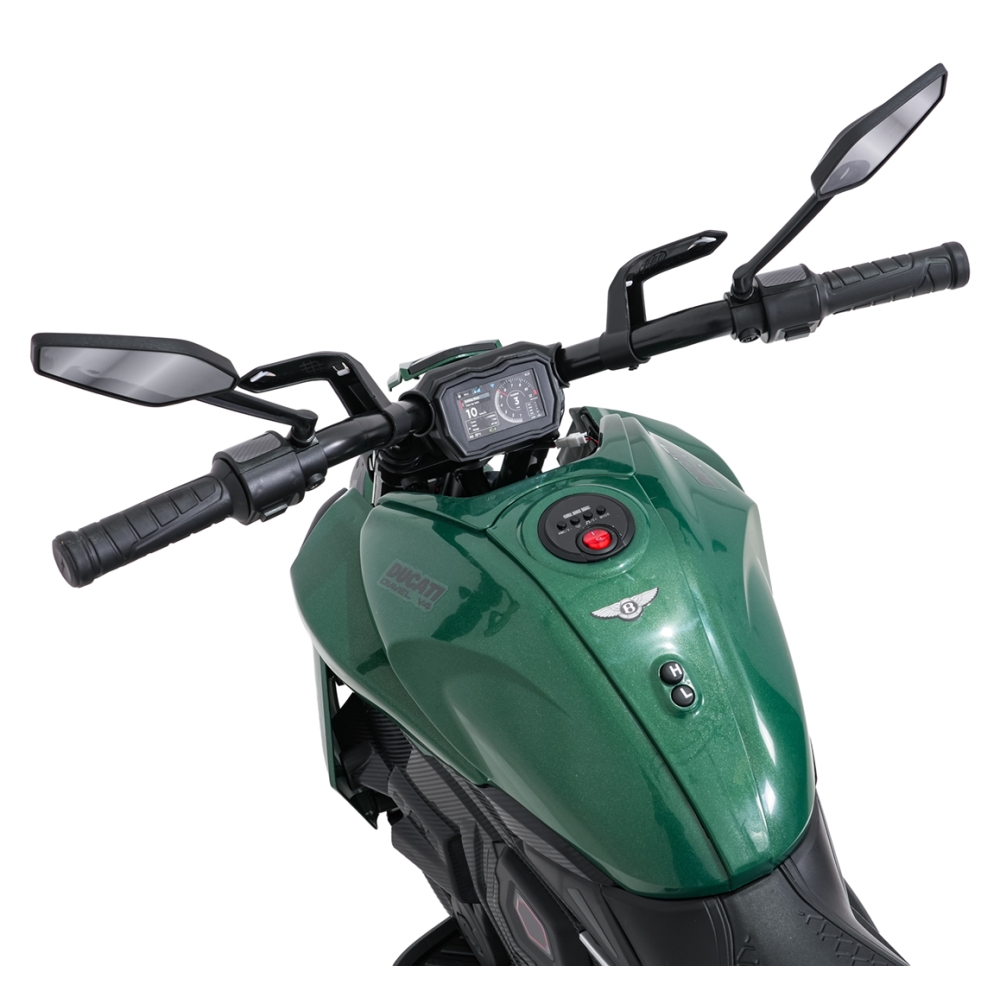 Elektrinis motociklas Ducati Diavel x Bentley, Green-Elektromobiliai vaikams, Motociklai-e-vaikas