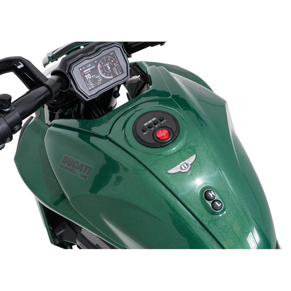 Elektrinis motociklas Ducati Diavel x Bentley, Green-Elektromobiliai vaikams, Motociklai-e-vaikas