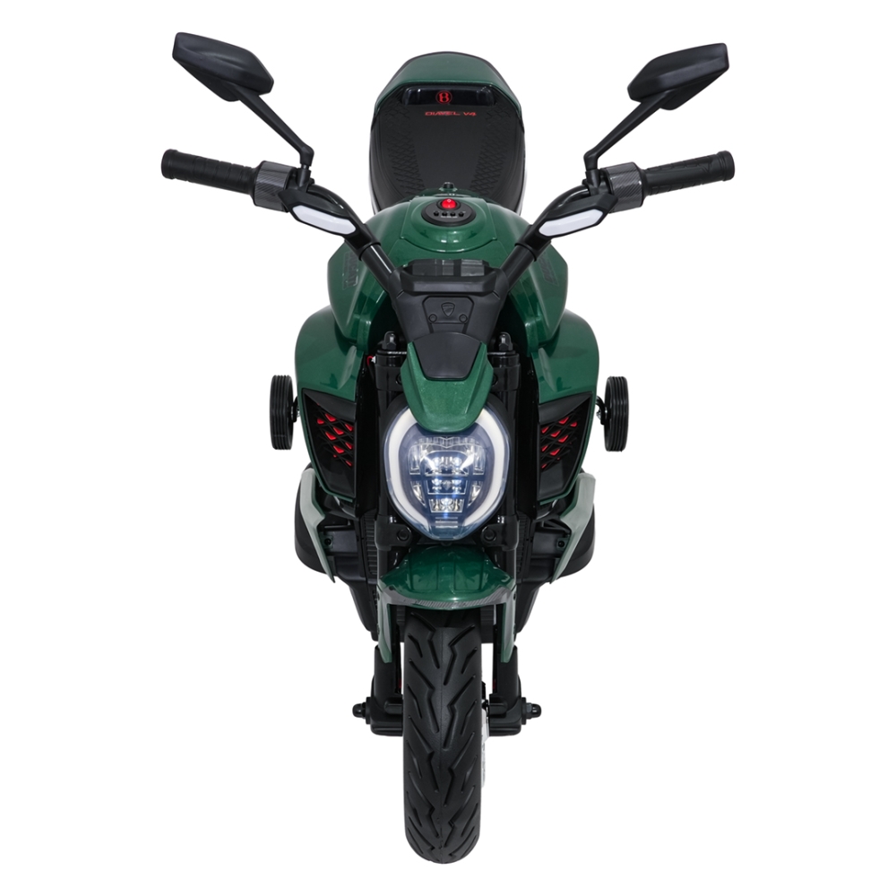 Elektrinis motociklas Ducati Diavel x Bentley, Green-Elektromobiliai vaikams, Motociklai-e-vaikas