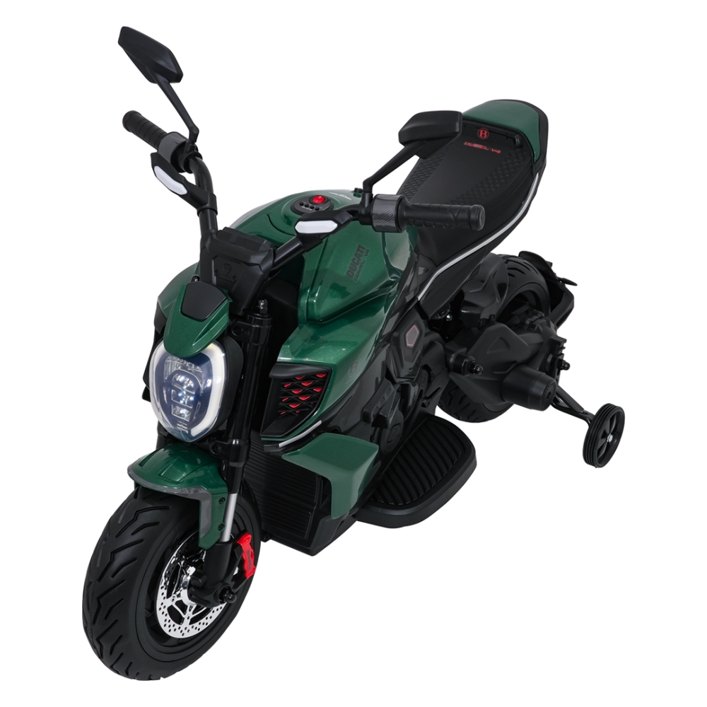 Elektrinis motociklas Ducati Diavel x Bentley, Green-Elektromobiliai vaikams, Motociklai-e-vaikas