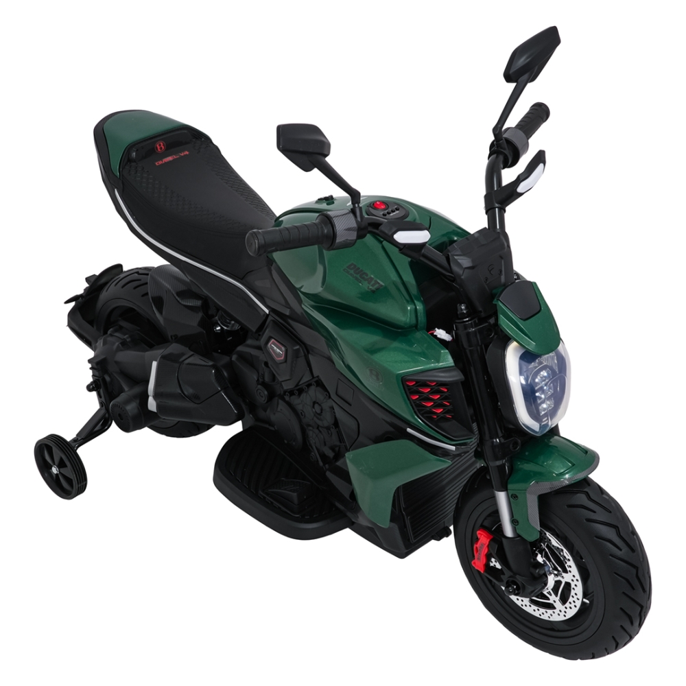 Elektrinis motociklas Ducati Diavel x Bentley, Green-Elektromobiliai vaikams, Motociklai-e-vaikas