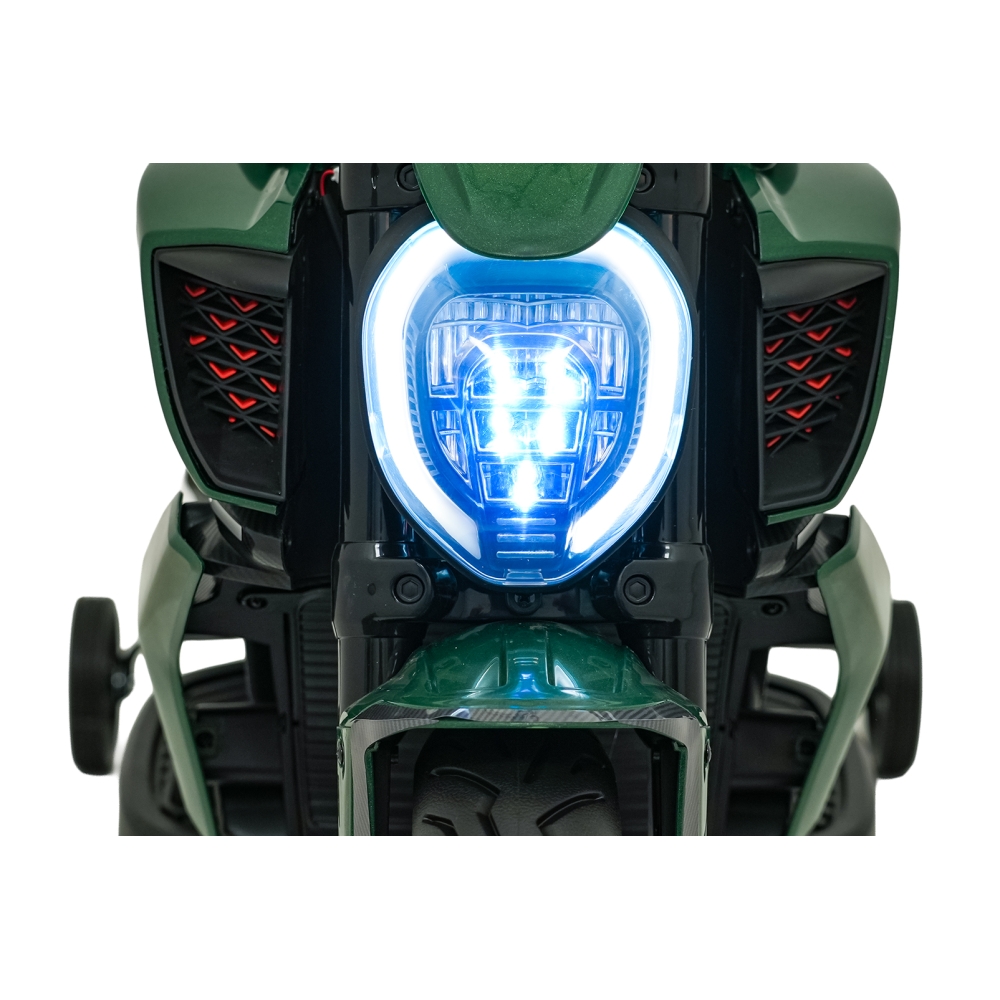 Elektrinis motociklas Ducati Diavel x Bentley, Green-Elektromobiliai vaikams, Motociklai-e-vaikas