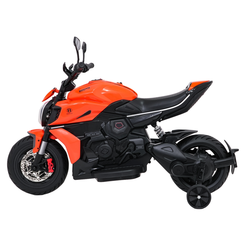 Elektrinis motociklas Ducati Diavel x Bentley, Orange-Elektromobiliai vaikams, Motociklai-e-vaikas