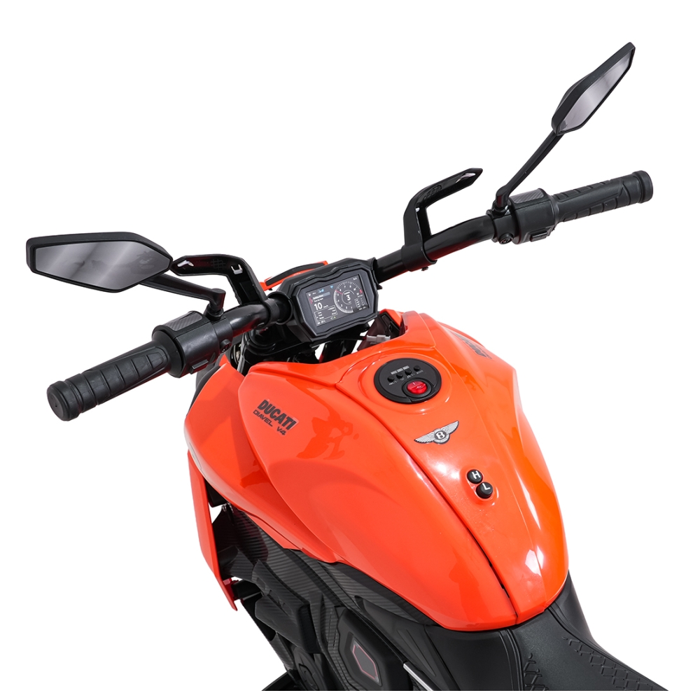 Elektrinis motociklas Ducati Diavel x Bentley, Orange-Elektromobiliai vaikams, Motociklai-e-vaikas