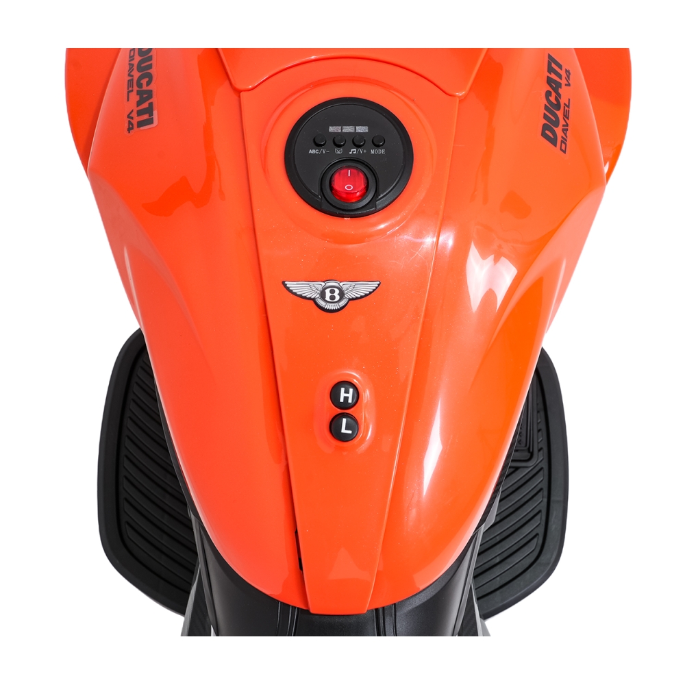 Elektrinis motociklas Ducati Diavel x Bentley, Orange-Elektromobiliai vaikams, Motociklai-e-vaikas