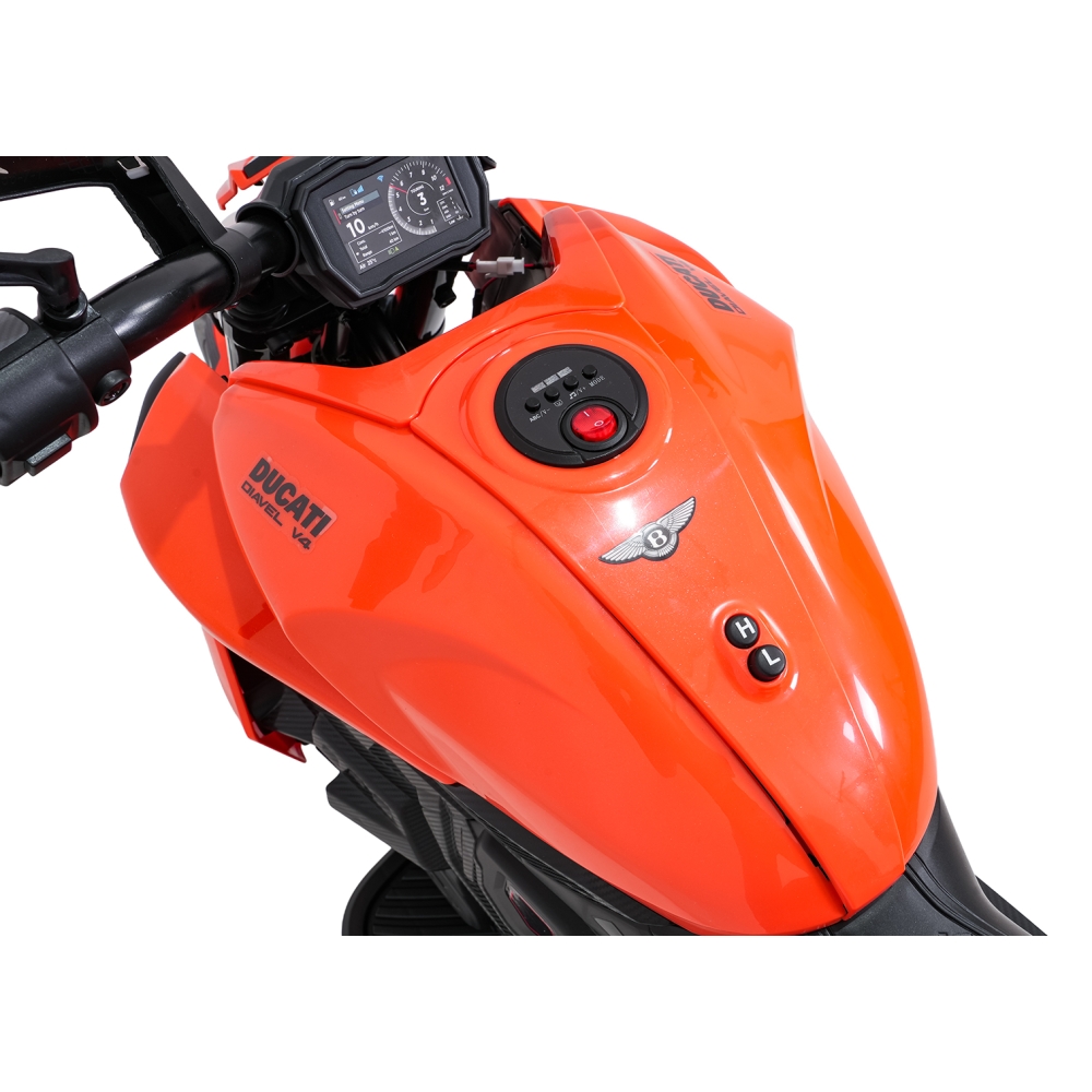 Elektrinis motociklas Ducati Diavel x Bentley, Orange-Elektromobiliai vaikams, Motociklai-e-vaikas