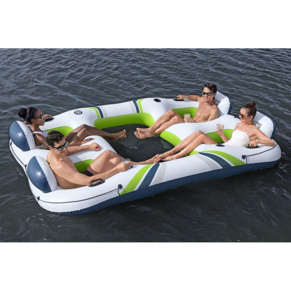 Pripučiama sala 4 asmenims Hydro Force BREEZE BLOC ISLAND BESTWAY-Žaislai, Lauko žaislai, Pripučiami ratai, žaislai, čiužiniai-e