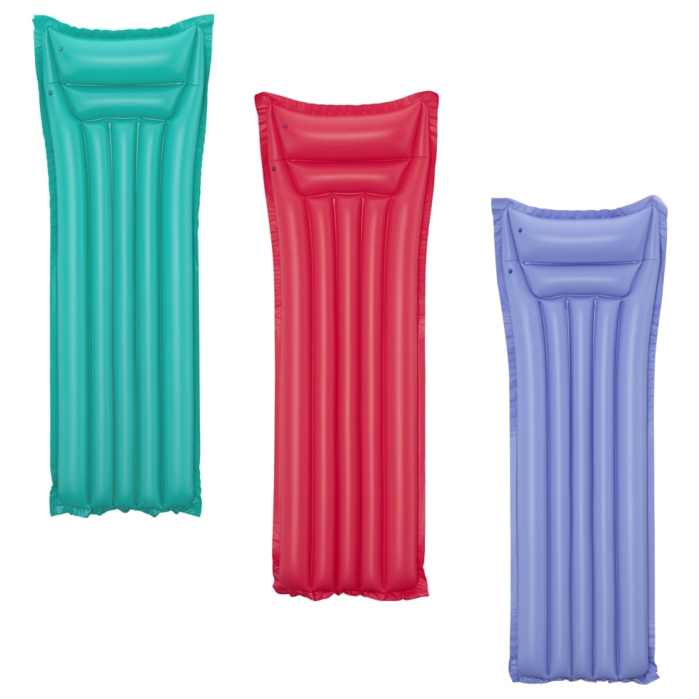 Pripučiamas plaukimo čiužinys, violetinis, BESTWAY, 183 x 69 cm + pagalvė-Žaislai, Lauko žaislai, Pripučiami ratai, žaislai, čiu