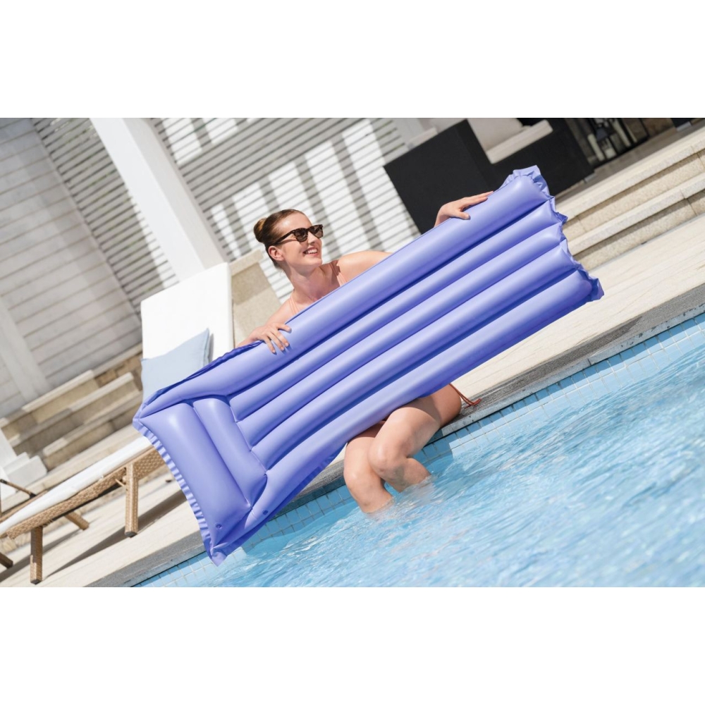Pripučiamas plaukimo čiužinys, violetinis, BESTWAY, 183 x 69 cm + pagalvė-Žaislai, Lauko žaislai, Pripučiami ratai, žaislai, čiu