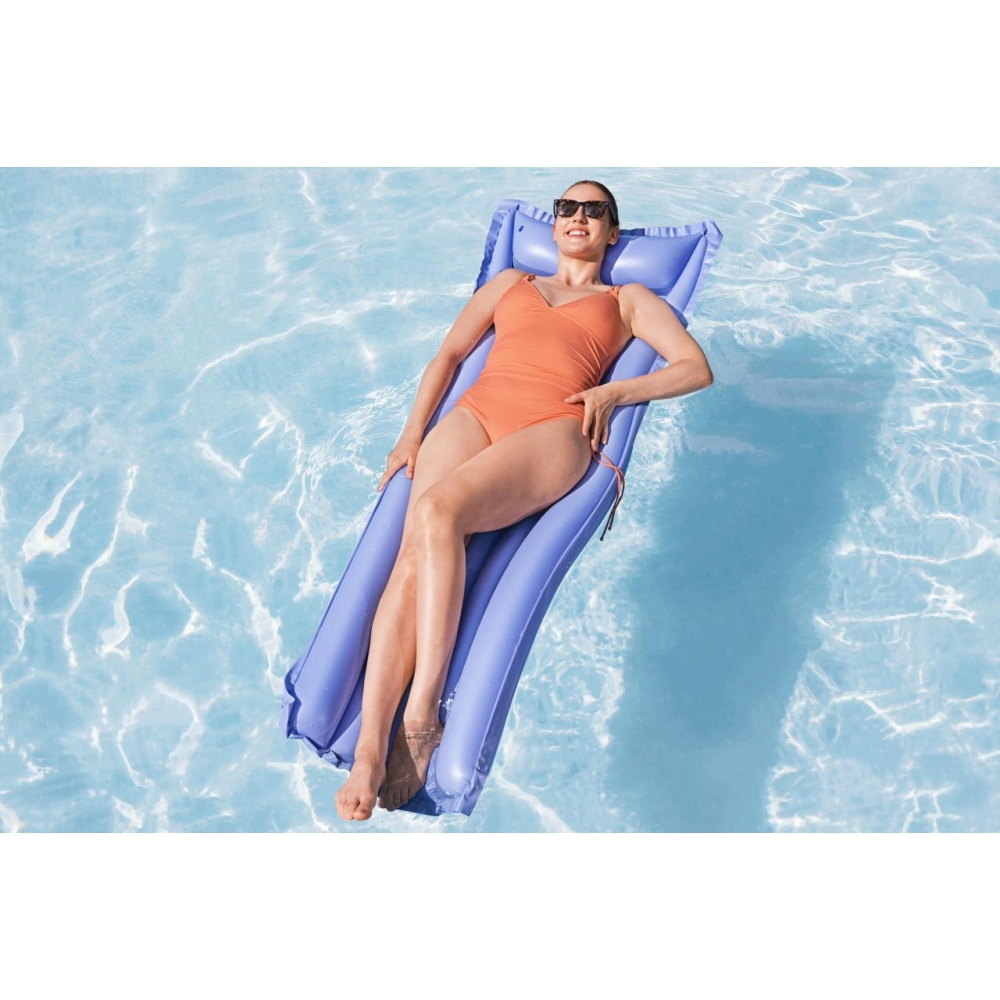 Pripučiamas plaukimo čiužinys, violetinis, BESTWAY, 183 x 69 cm + pagalvė-Žaislai, Lauko žaislai, Pripučiami ratai, žaislai, čiu