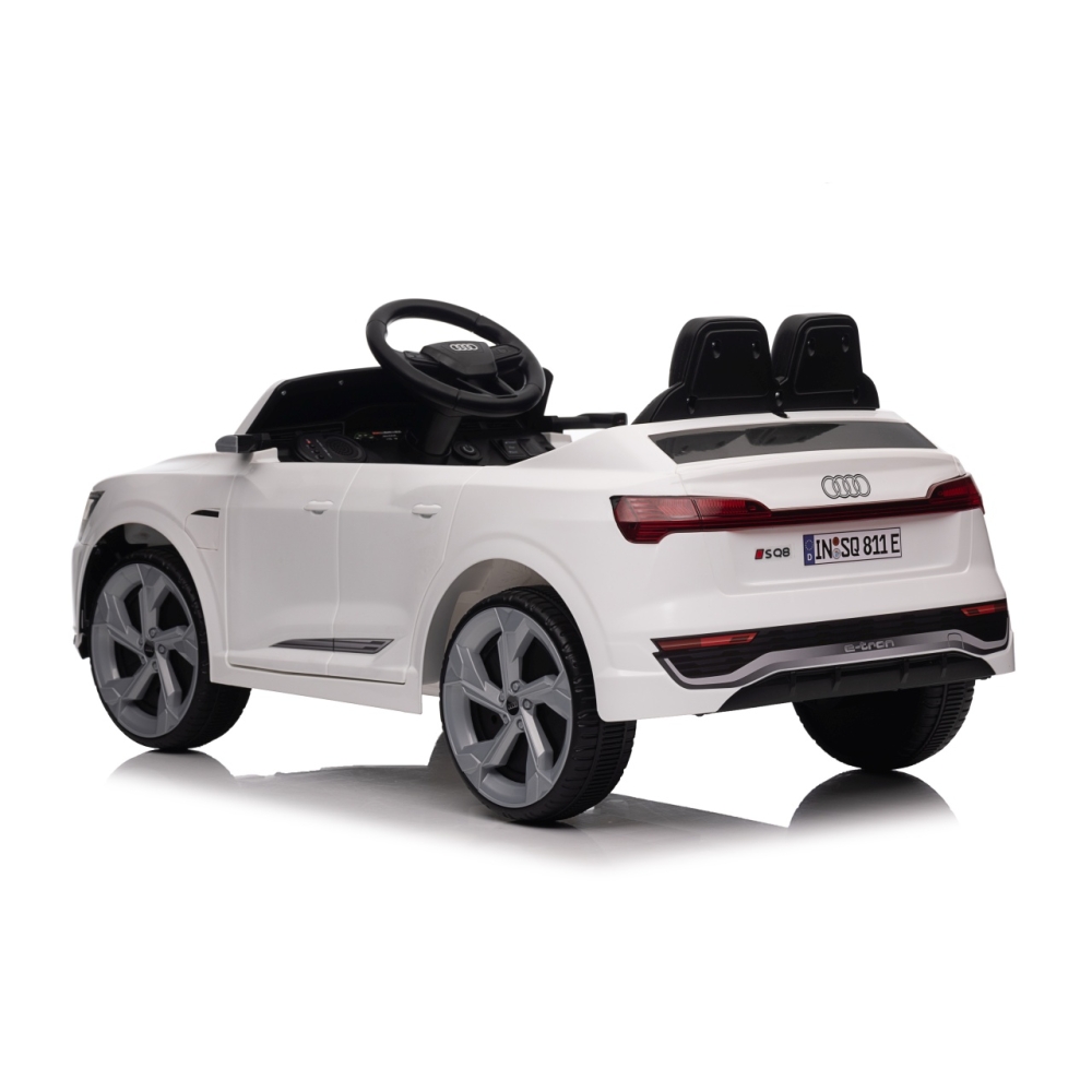 Elektromobilis Audi SQ8, White-Elektromobiliai vaikams, Visureigiai-e-vaikas