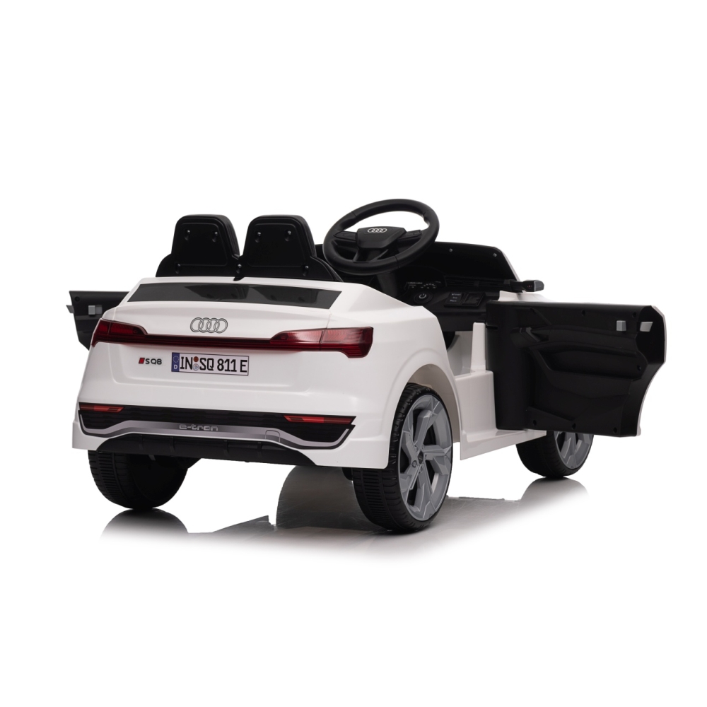 Elektromobilis Audi SQ8, White-Elektromobiliai vaikams, Visureigiai-e-vaikas