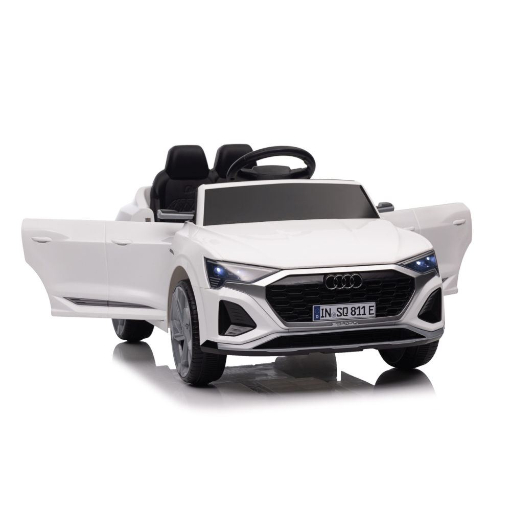 Elektromobilis Audi SQ8, White-Elektromobiliai vaikams, Visureigiai-e-vaikas