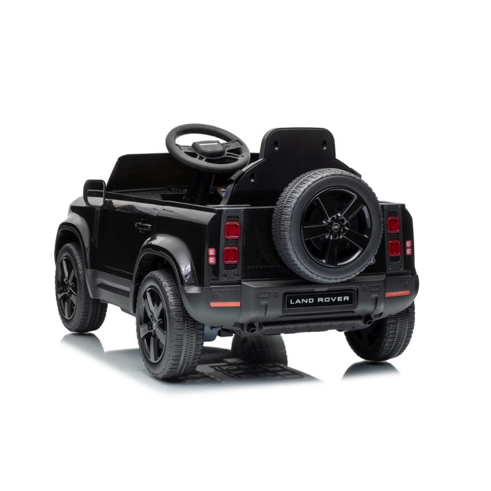 Elektromobilis Land Rover Defender, Black-Elektromobiliai vaikams, Visureigiai-e-vaikas