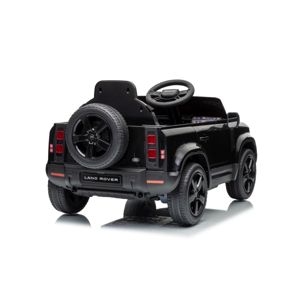 Elektromobilis Land Rover Defender, Black-Elektromobiliai vaikams, Visureigiai-e-vaikas