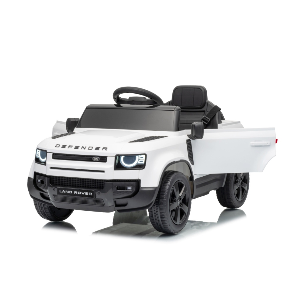 Elektromobilis Land Rover Defender, White-Elektromobiliai vaikams, Visureigiai-e-vaikas