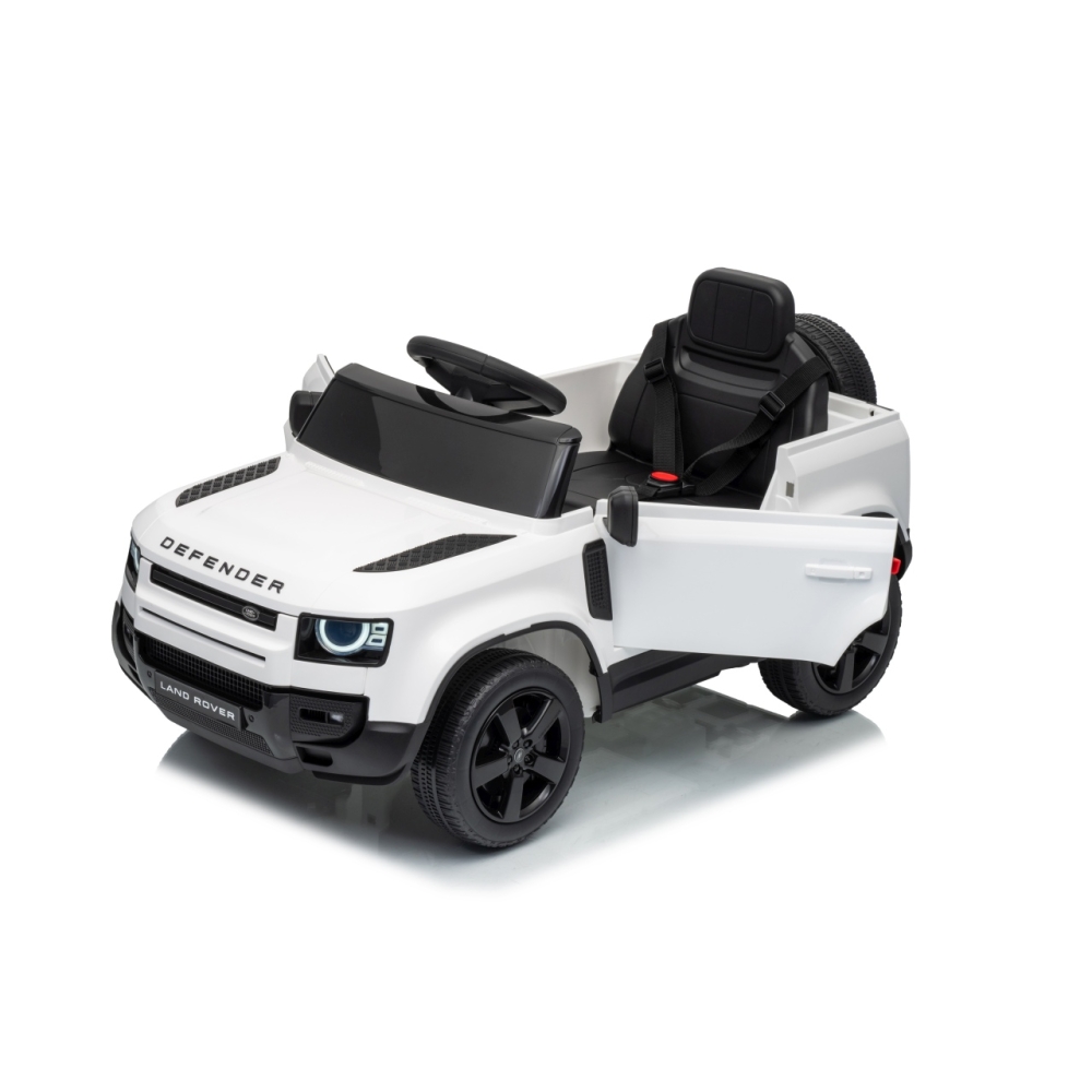Elektromobilis Land Rover Defender, White-Elektromobiliai vaikams, Visureigiai-e-vaikas