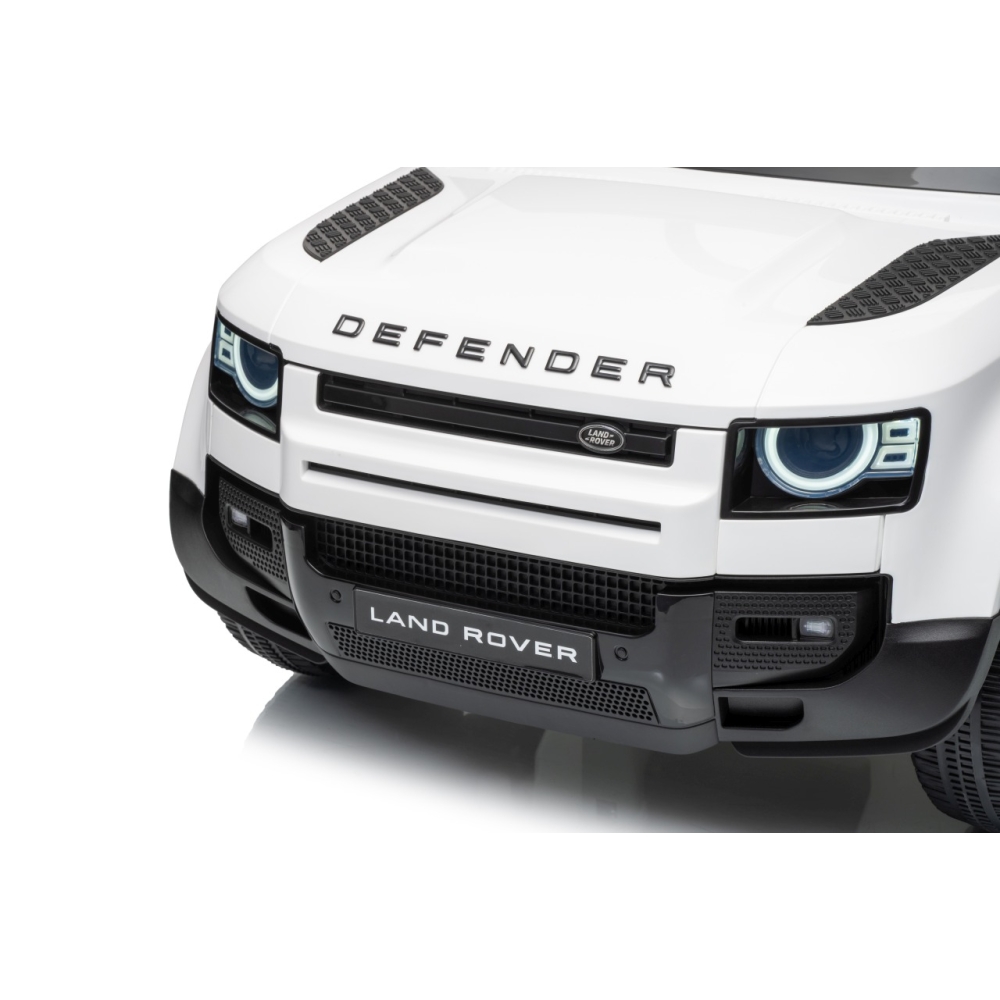 Elektromobilis Land Rover Defender, White-Elektromobiliai vaikams, Visureigiai-e-vaikas