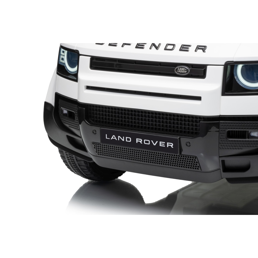 Elektromobilis Land Rover Defender, White-Elektromobiliai vaikams, Visureigiai-e-vaikas
