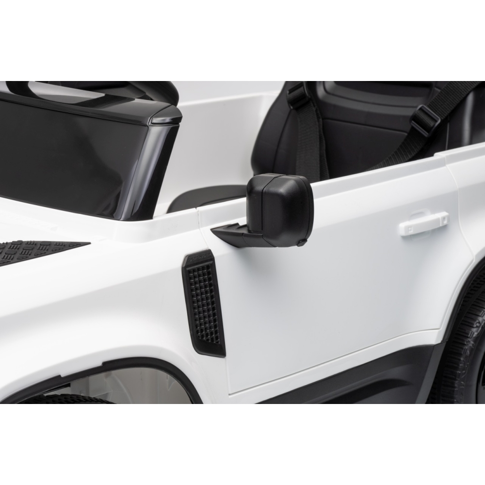Elektromobilis Land Rover Defender, White-Elektromobiliai vaikams, Visureigiai-e-vaikas