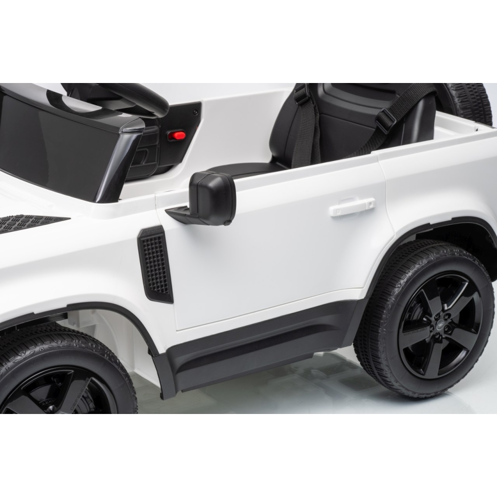 Elektromobilis Land Rover Defender, White-Elektromobiliai vaikams, Visureigiai-e-vaikas