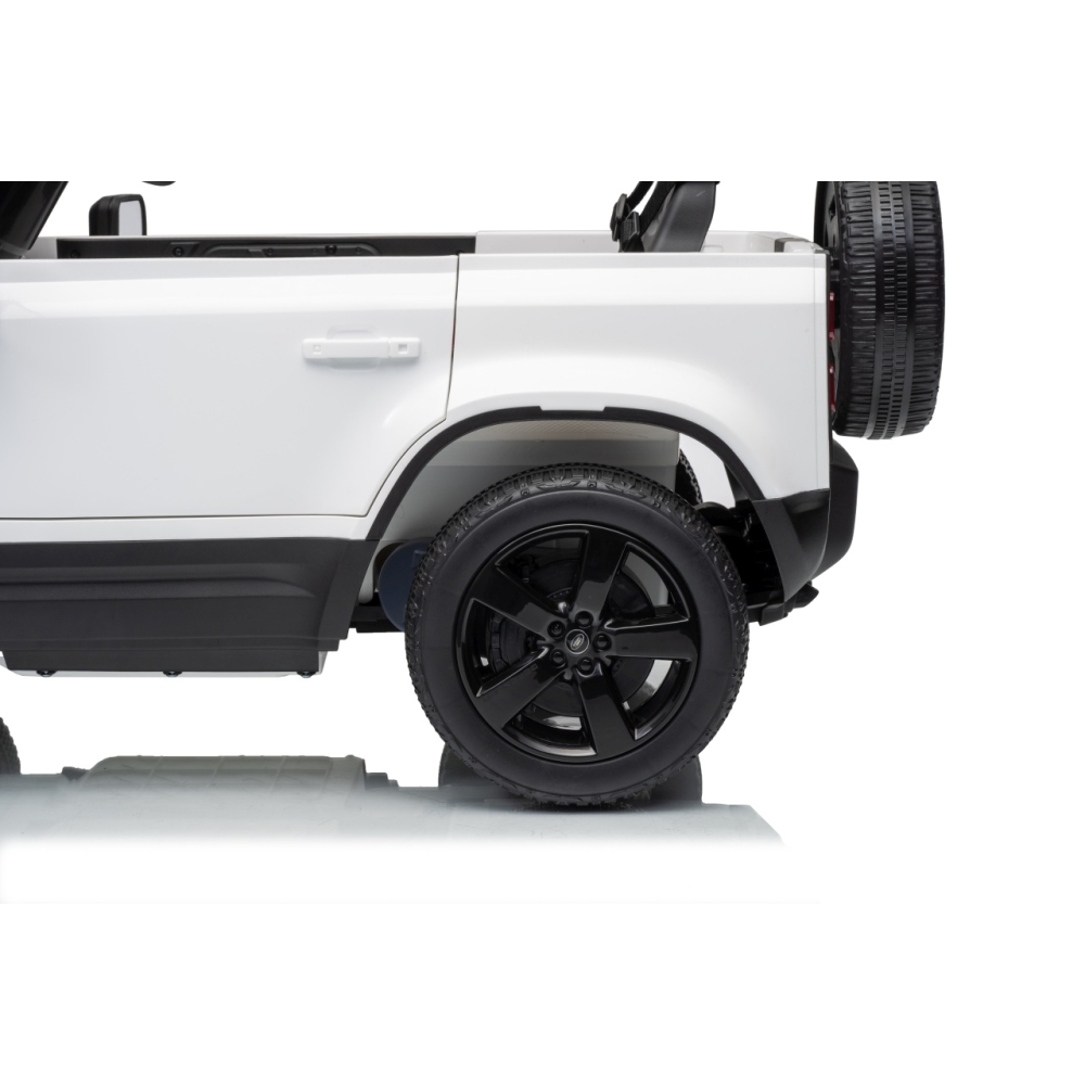 Elektromobilis Land Rover Defender, White-Elektromobiliai vaikams, Visureigiai-e-vaikas