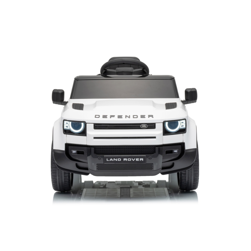 Elektromobilis Land Rover Defender, White-Elektromobiliai vaikams, Visureigiai-e-vaikas