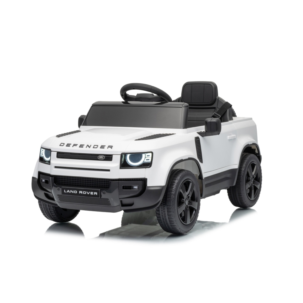 Elektromobilis Land Rover Defender, White-Elektromobiliai vaikams, Visureigiai-e-vaikas