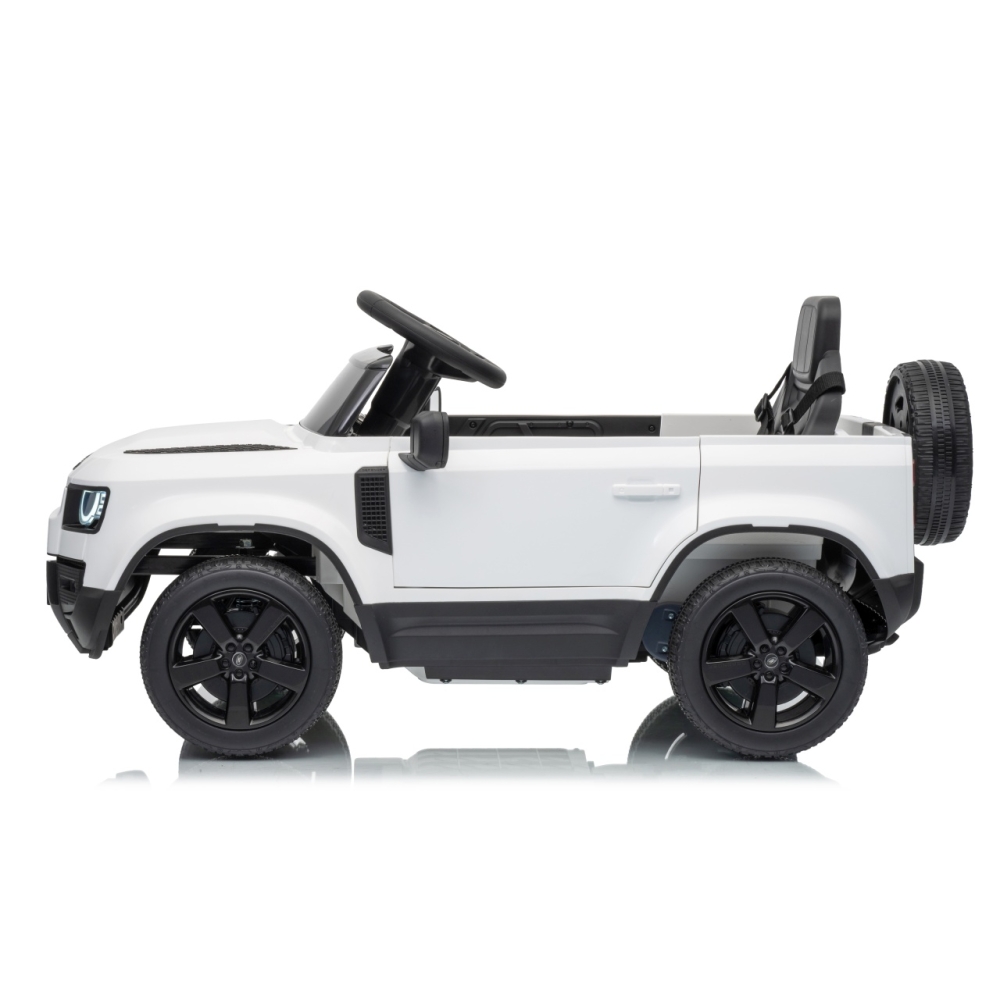 Elektromobilis Land Rover Defender, White-Elektromobiliai vaikams, Visureigiai-e-vaikas