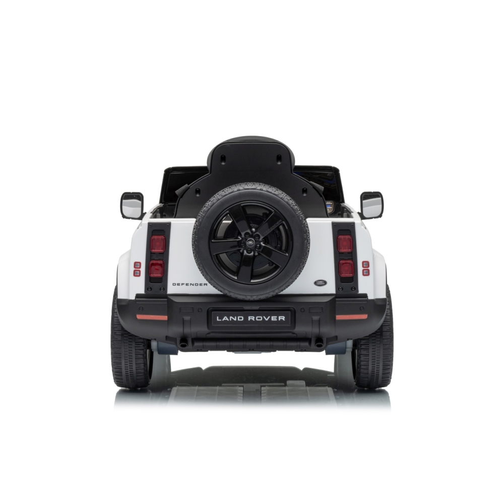 Elektromobilis Land Rover Defender, White-Elektromobiliai vaikams, Visureigiai-e-vaikas