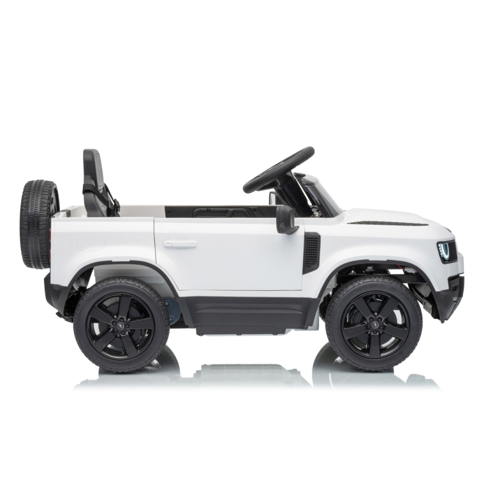 Elektromobilis Land Rover Defender, White-Elektromobiliai vaikams, Visureigiai-e-vaikas