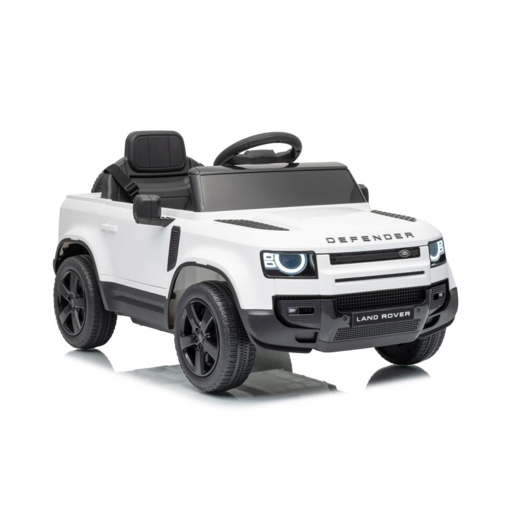 Elektromobilis Land Rover Defender, White-Elektromobiliai vaikams, Visureigiai-e-vaikas