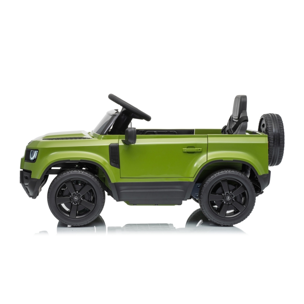 Elektromobilis Land Rover Defender, Green-Elektromobiliai vaikams, Visureigiai-e-vaikas