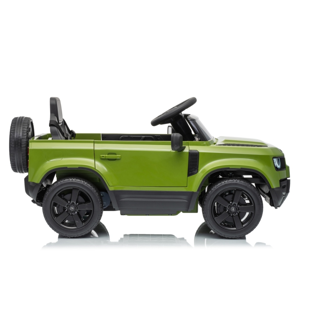 Elektromobilis Land Rover Defender, Green-Elektromobiliai vaikams, Visureigiai-e-vaikas