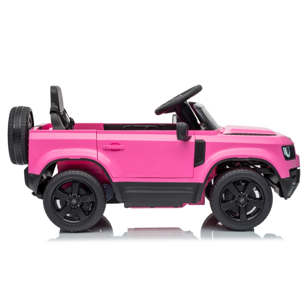 Elektromobilis Land Rover Defender, Pink-Elektromobiliai vaikams, Visureigiai-e-vaikas