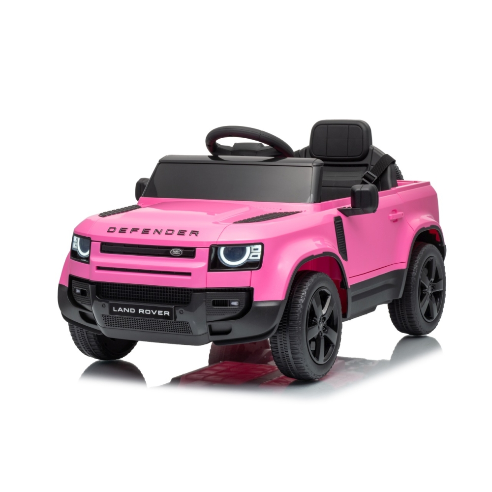 Elektromobilis Land Rover Defender, Pink-Elektromobiliai vaikams, Visureigiai-e-vaikas