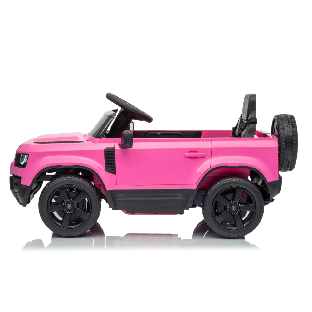 Elektromobilis Land Rover Defender, Pink-Elektromobiliai vaikams, Visureigiai-e-vaikas