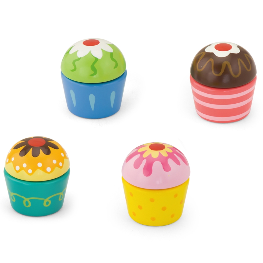 Viga Wooden Cookies Cupcakes 4 pcs