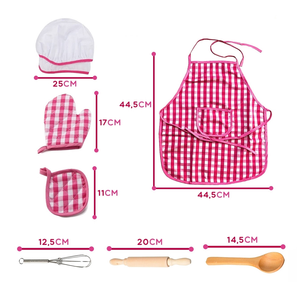 WOOPIE Little Chef Set Cooking Suit Kitchen Accessories 7 pcs. 