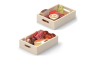 VIGA Wooden Food Box Set for Breakfast, Fish, Meat, Dairy