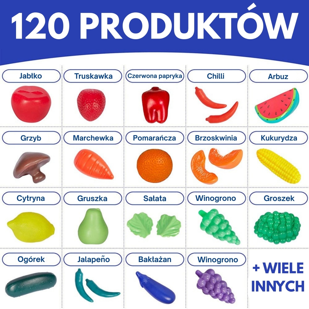 Daržovių ir vaisių rinkinys WOOPIE 120el.