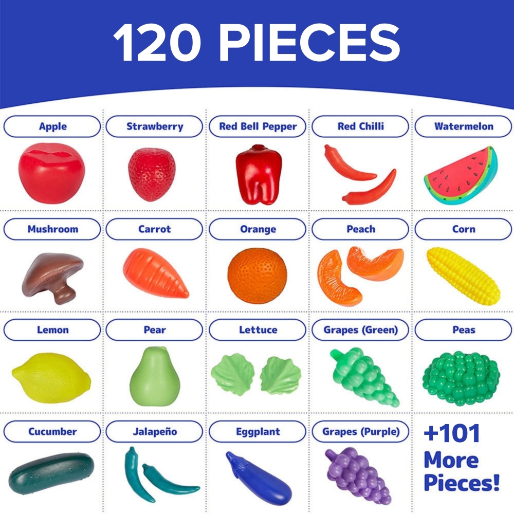 Daržovių ir vaisių rinkinys WOOPIE 120el.