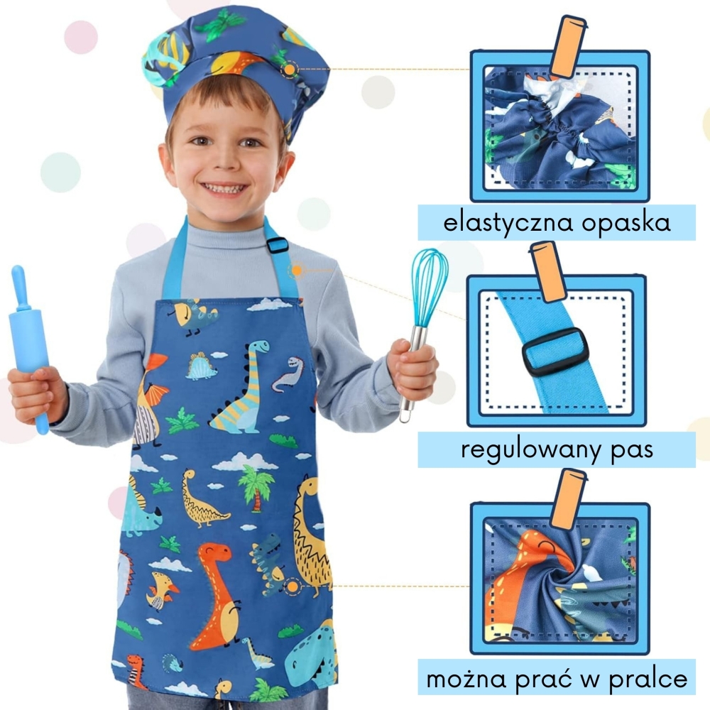 Mažojo virėjo rinkinys WOOPIE Dino-Žaislai, Profesijos, buities žaislai, Mažiesiems kulinarams-e-vaikas